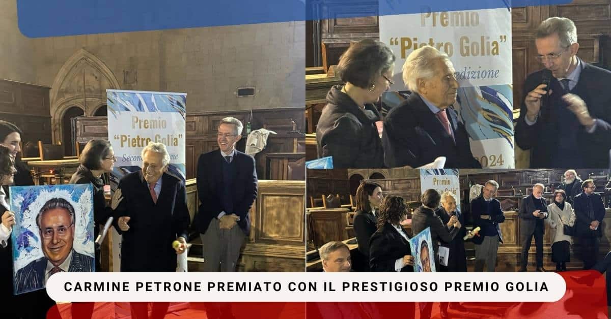 Carmine Petrone premiato con il Prestigioso Premio Golia