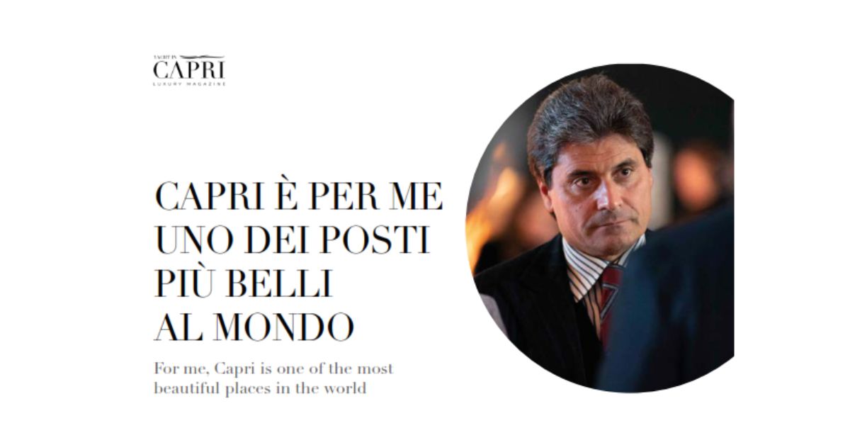 Massimo Petrone intervistato da Capri Luxury Magazine